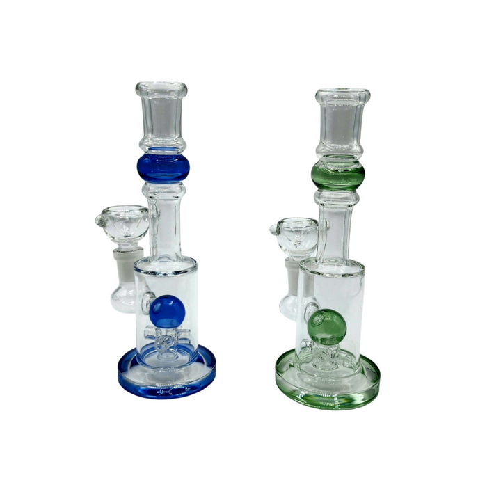 6" Ball Perc w/ Banger Water Pipe - Assorted Colors