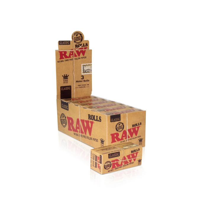 RAW Classic King Size 3 Meter Rolls - 12ct