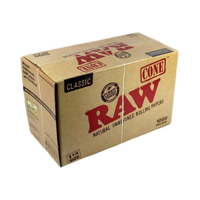 RAW Classic 1¼ Pre-Rolled Cones - 1000ct