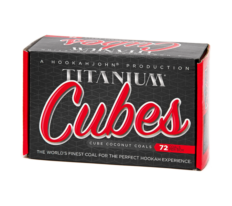 Hookah John Titanium Coconut Cube Hookah Charcoal - 72ct