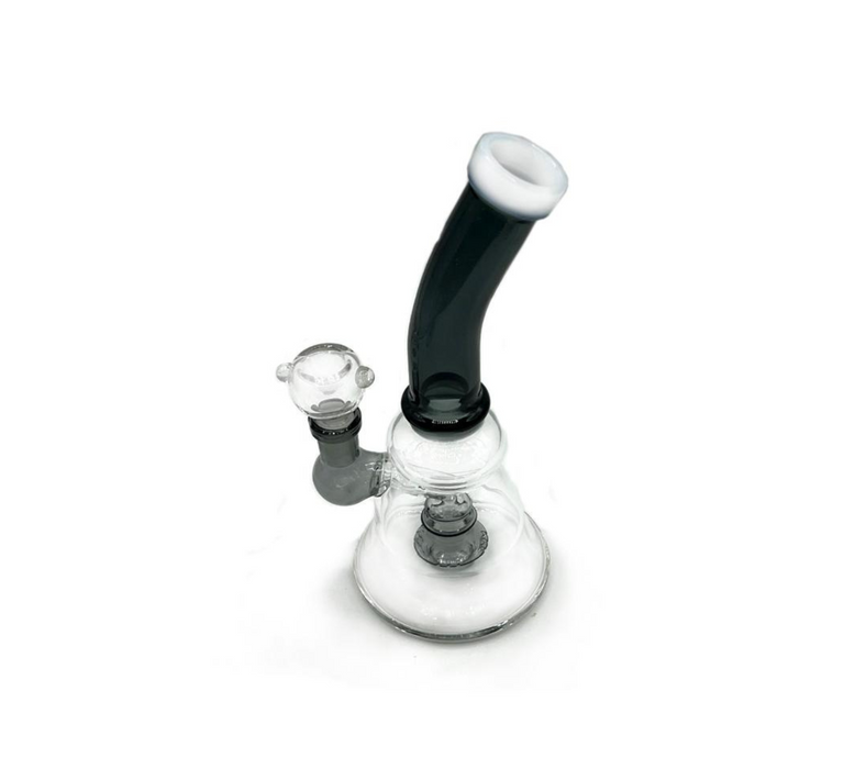 6" Beaker Water Pipe Bong w/Matching Color Neck and Perc