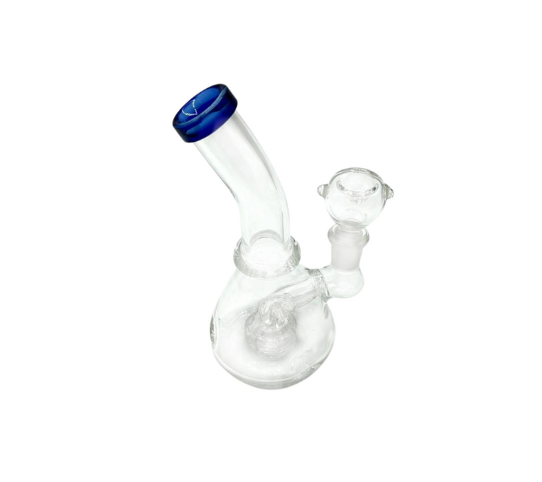 6" Clear Perc Water Pipe Bong - Assorted Colors