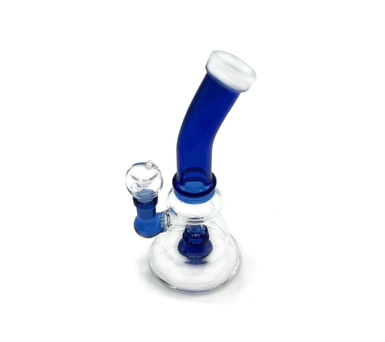 6" Beaker Water Pipe Bong w/Matching Color Neck and Perc