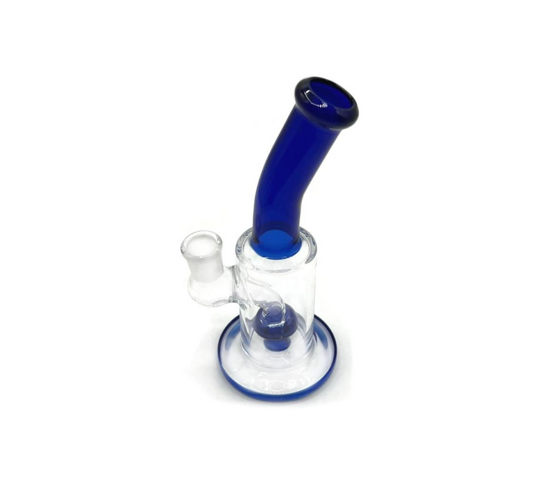 6" Water Pipe Bong w/Same Color Neck and Perc - Assorted Colors