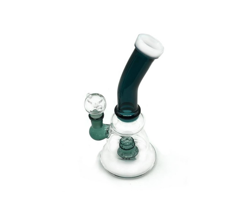 6" Beaker Water Pipe Bong w/Matching Color Neck and Perc