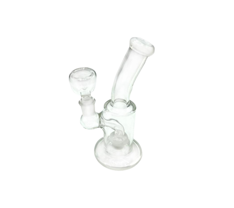 6" Water Pipe Bong w/Same Color Neck and Perc - Assorted Colors