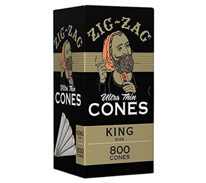 Zig-Zag Kingsize Ultra Thin Cones - 800ct