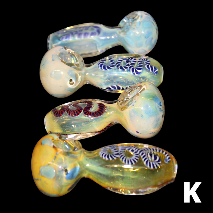 3.5" - 4" Assorted Glass Hand Pipes - 12ct