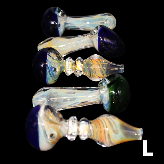 3.5" - 4" Assorted Glass Hand Pipes - 12ct