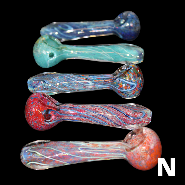 3.5" - 4" Assorted Glass Hand Pipes - 12ct