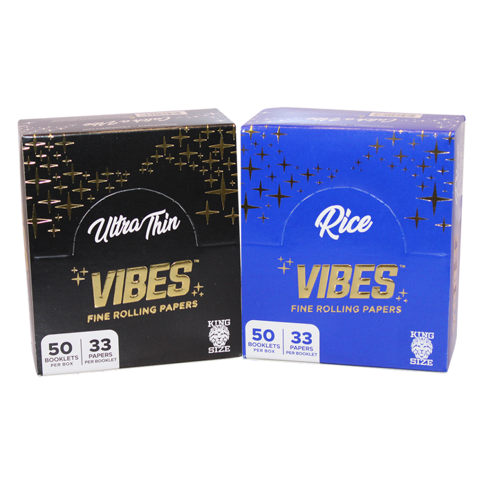 Vibes  Kingsize Rolling Papers - Assorted Options - 50ct