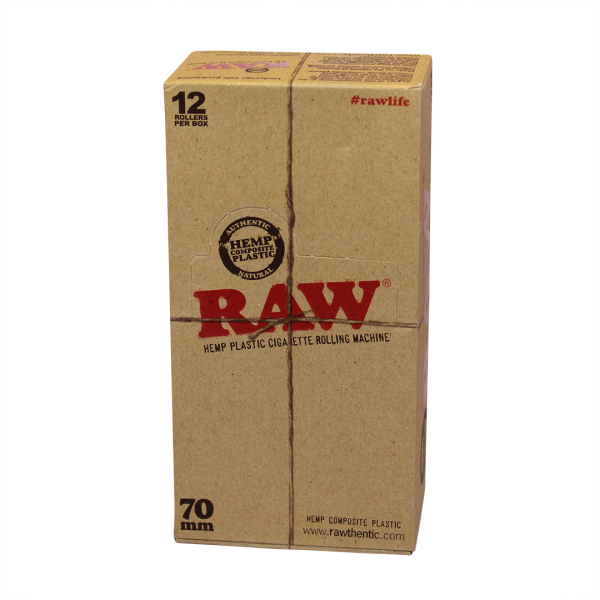 RAW Hemp Plastic 70mm Rolling Machine - 12ct