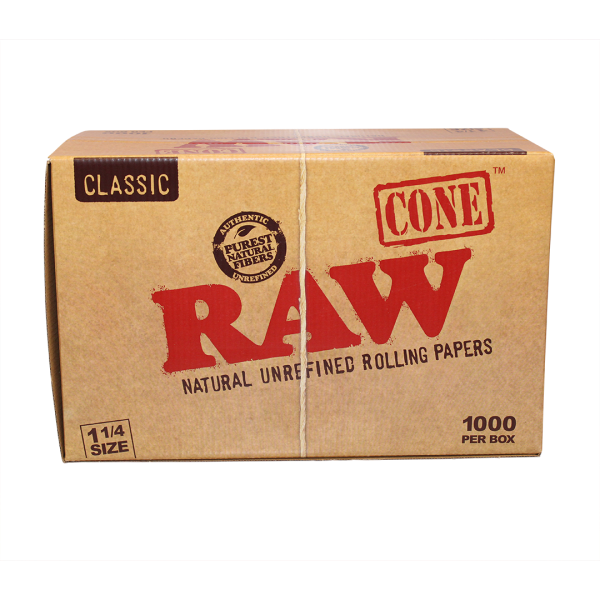 RAW Classic 1¼ Cones – 1000ct