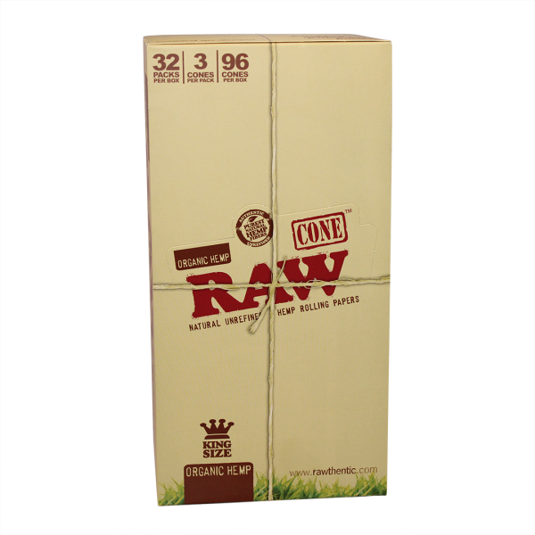 RAW Organic Hemp Kingsize Cones - 3/32ct