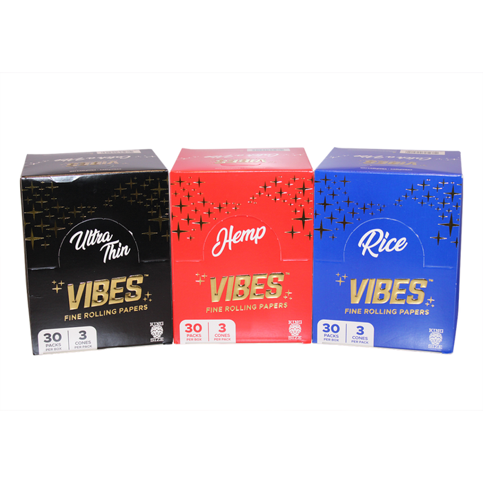 Vibes Kingsize Rolling Papers - Assorted Options - 30ct