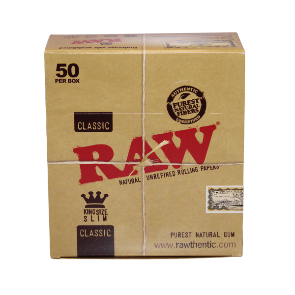 RAW Classic Kingsize Slim Rolling Papers - 50ct