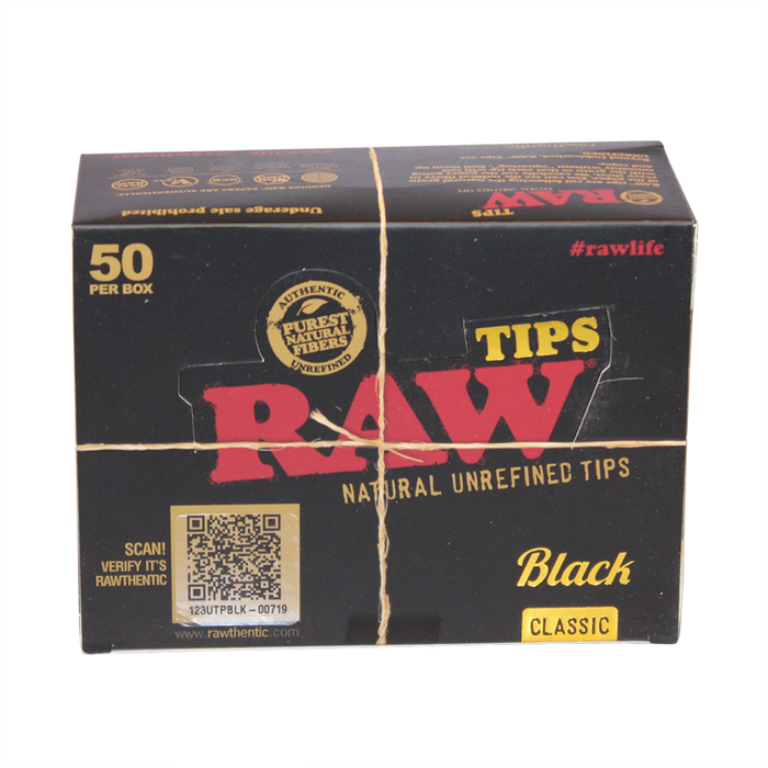 RAW Classic Black Tips – 50ct