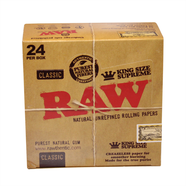 RAW Classic Kingsize Supreme Rolling Papers - 24ct