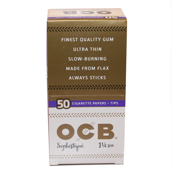 OCB 1¼ Slim Long Rolling Papers + Tips – 24ct