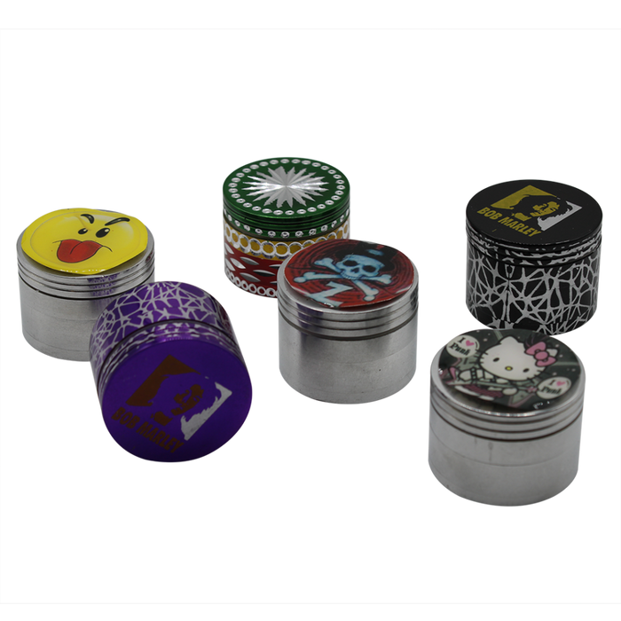 4pc Small Graphic Aluminum Grinders - Assorted Styles