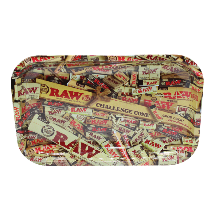 RAW Medium Metal Rolling Tray - Assorted Styles