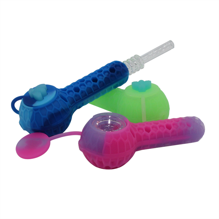 Stratus Silicone 2 IN 1 Pipe & Nectar Collector – Assorted Styles