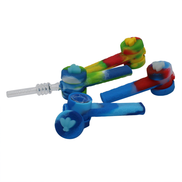 Stratus Silicone Trio Pipe & Nectar Collector – Assorted Styles