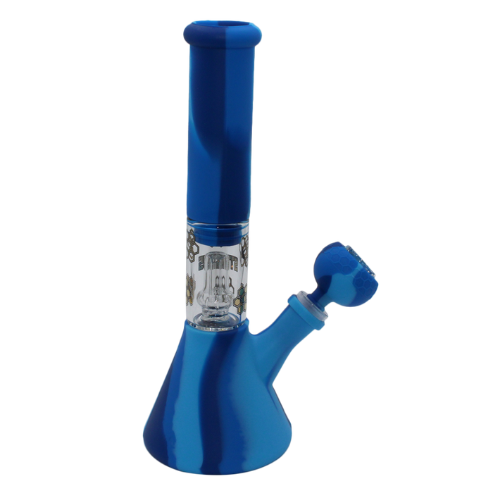 Stratus 10.5″ Silicone Water Pipe With Matching Bowl – Assorted Styles