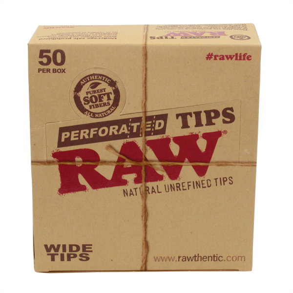 RAW Classic Perforated Wide Tips – 50ct