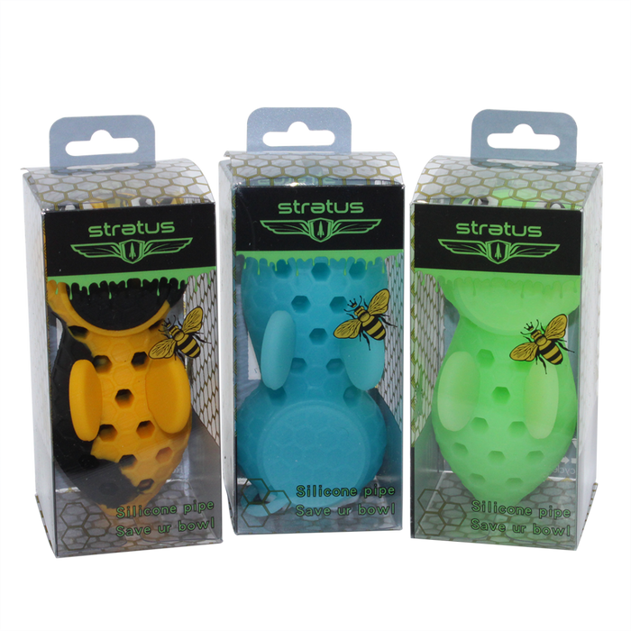 Stratus 3.5″ Silicone Bee Pipe – Assorted Colors