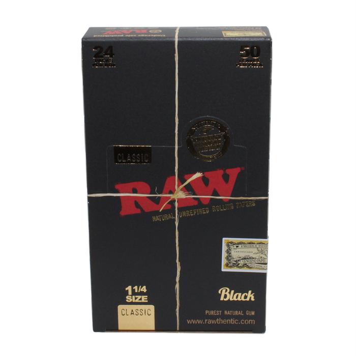 RAW Classic 1¼ Black Rolling Papers – 24ct