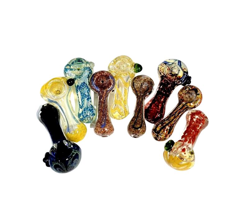 1.5" Assorted Glass Hand Pipes - 20ct