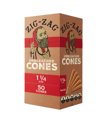 Zig-Zag Mini Unbleached 1¼ Cones - 50ct