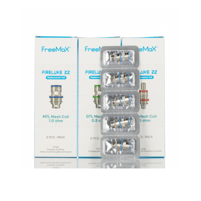 FREEMAX FIRELUKE 22 Mesh Replacement Coils - Assorted Options - 5ct